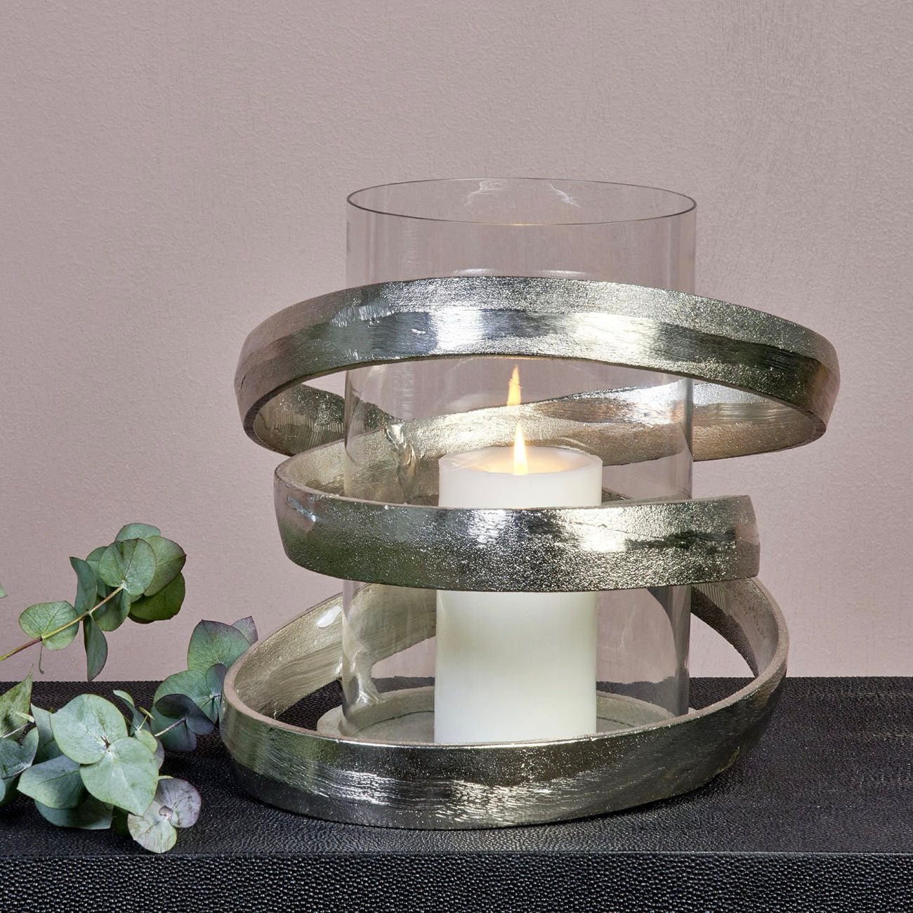 Handcrafted, sculptural candle holder