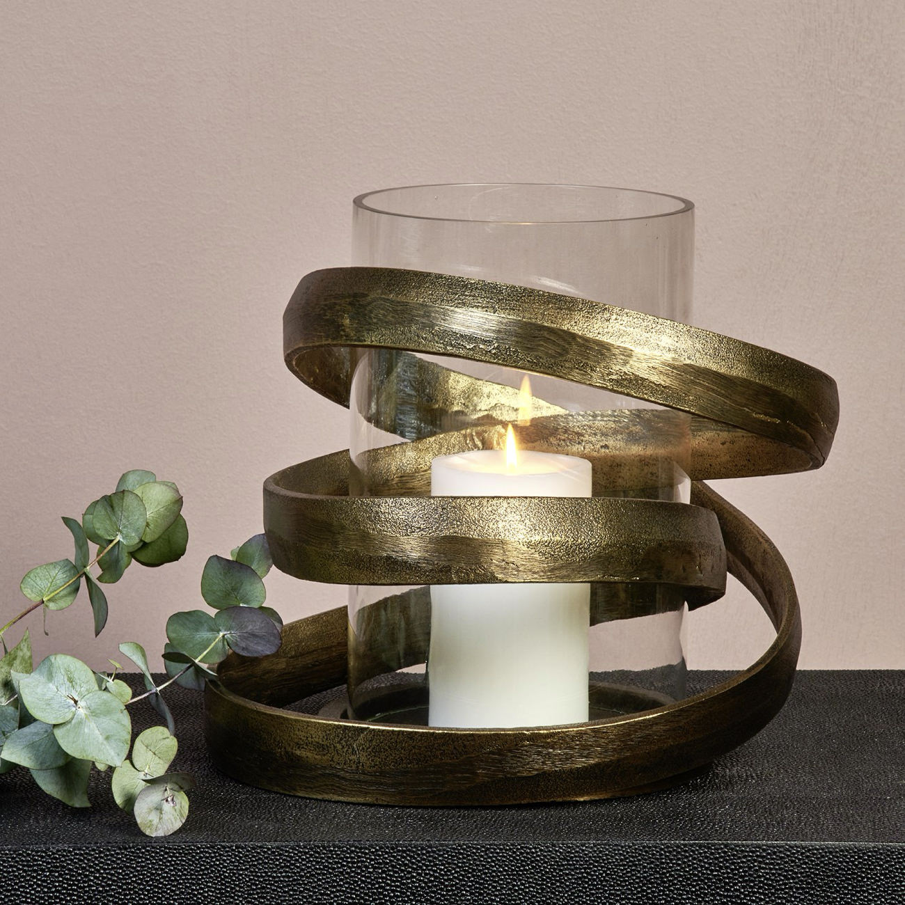 Handcrafted, sculptural candle holder