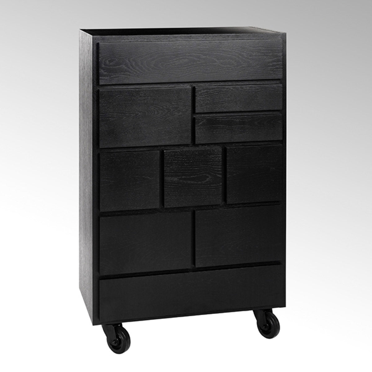 black industrial style cabinet