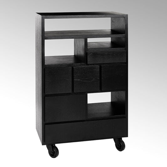 Industrial style cabinet in black
