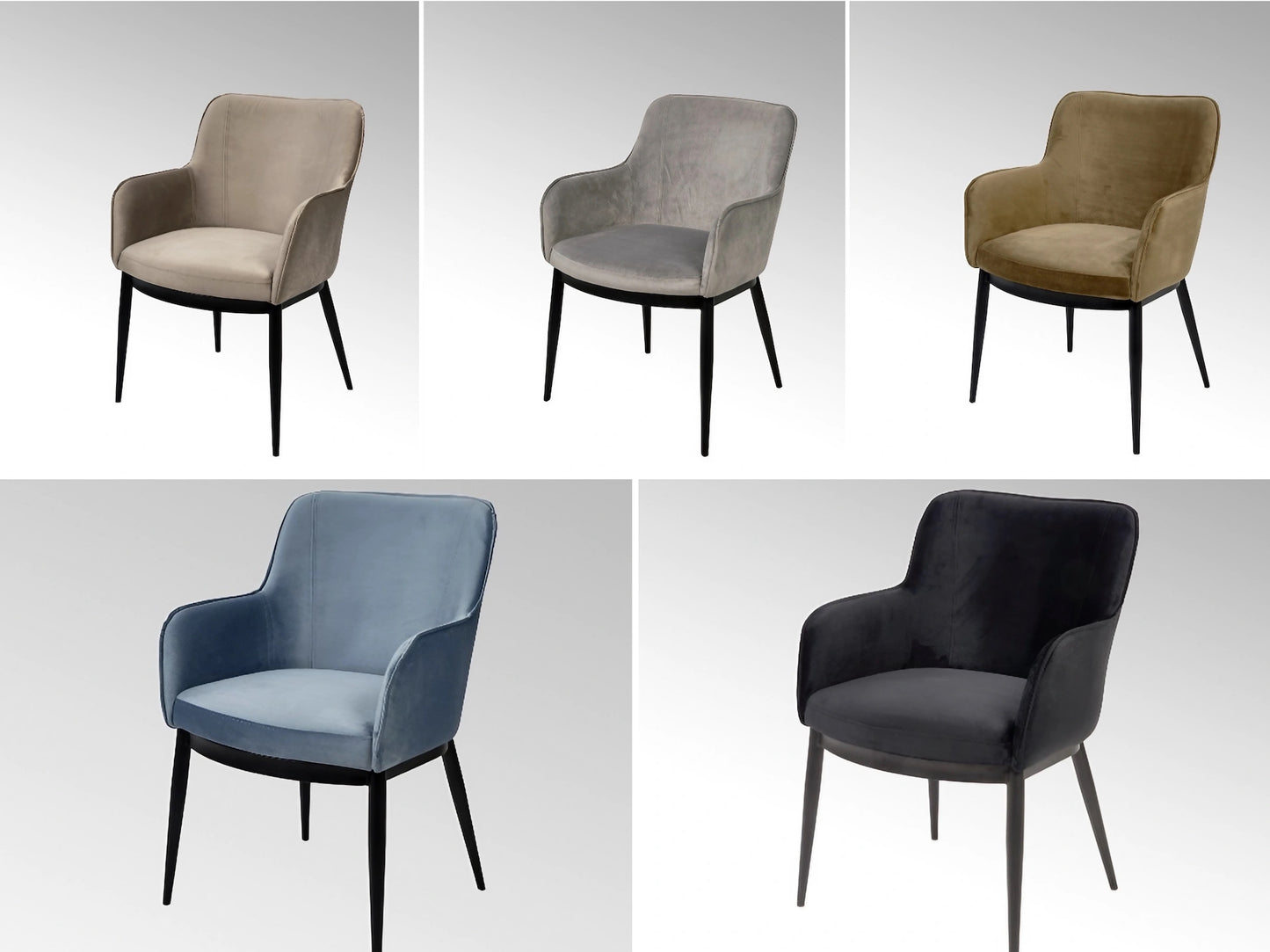 FELIX chair velvet colours by Lambert